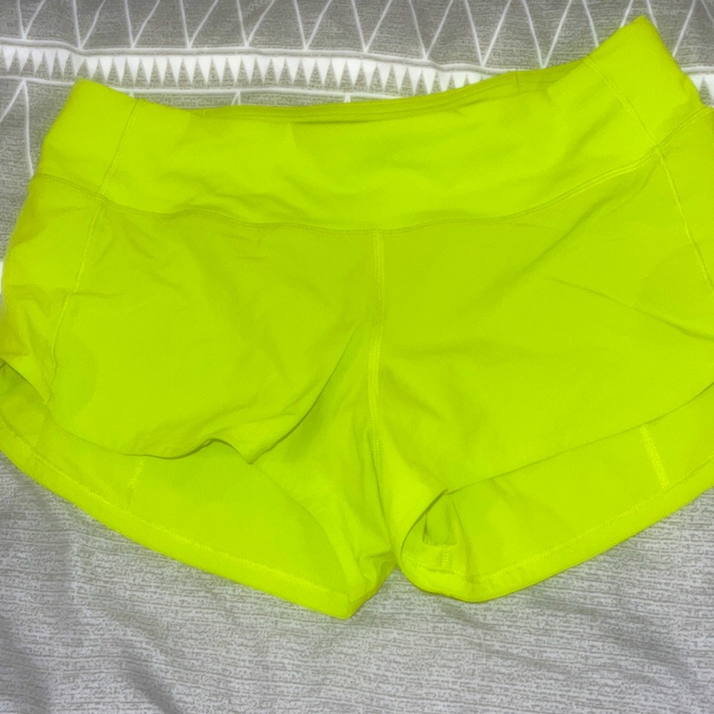 Lime green Lululemon shorts
